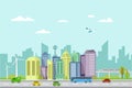 Smart city in the future illustration design Royalty Free Stock Photo