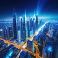 Smart city and IoT of Modern Blue city information and communication