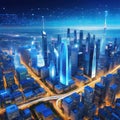 Smart city and IoT of Modern Blue city information and communication