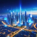 Smart city and IoT of Modern Blue city information and communication