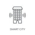 Smart city linear icon. Modern outline Smart city logo concept o