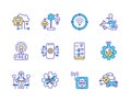 Smart city related RGB color icons set Royalty Free Stock Photo