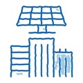 smart city solar energy doodle icon hand drawn illustration Royalty Free Stock Photo