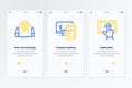 Smart city technology, Computer hardware, Digital Tablet Vertical Cards with strong metaphors.