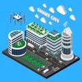 Smart City Technology Isometric Concept Royalty Free Stock Photo