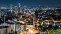 Smart city and tourism industry and the environment with AI technology of security encryption icons In terms of speed in