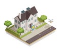 Smart City Townhouse Isometric Composition