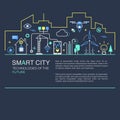 Smart city vector concept.