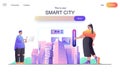 Smart city web concept for landing page