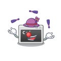 Smart command window cartoon character design playing Juggling