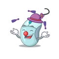 Smart computer mouse cartoon character design playing Juggling