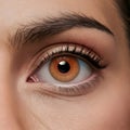 Smart contact lens with biometric retina implants, symbolizing iris recognition technology