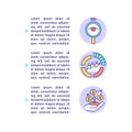 Smart content advantages concept line icons with text