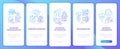 Smart content benefits navy onboarding mobile app page screen with concepts