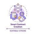 Smart contract creation concept icon