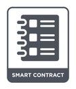 smart contract icon in trendy design style. smart contract icon isolated on white background. smart contract vector icon simple Royalty Free Stock Photo