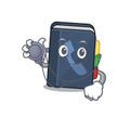 Smart and cool phone book cartoon character in a Doctor with tools