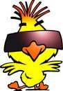 Smart dancer chicken with cool sunglass