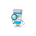 Smart Detective of medical bottle cartoon character design concept