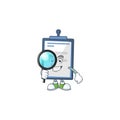 Smart Detective of medical note cartoon character design concept