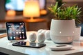 A smart device for controlling appliances in the home. WIFI smart home device