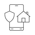 smart device home lock icon Royalty Free Stock Photo