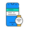 smart device tech enthusiast icon color illustration