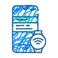 smart device tech enthusiast icon doodle illustration Royalty Free Stock Photo