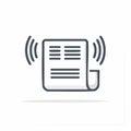 Smart Document Audio Communication Icon Royalty Free Stock Photo