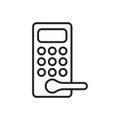 Smart door lock icon vector  for graphic design, logo, web site, social media, mobile app, ui Royalty Free Stock Photo