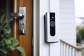 smart doorbell with security camera feature activated