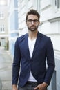 Smart dressed man in suit jacket Royalty Free Stock Photo