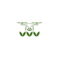 Smart drone farm icon isolated on white background