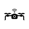 Smart drone icon for flying and taking aerial photos and videos