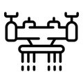 Smart drone icon, outline style