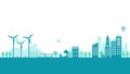 Smart ecology city illustration animation mp4