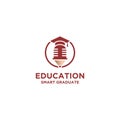 Smart Education with hat logo design