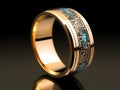 Smart electronic gold ring with electronics