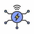Smart Energy icon vector image. Royalty Free Stock Photo