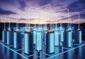 Smart energy infrastructure powers advanced data center network Royalty Free Stock Photo
