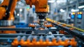 Smart Factory: High-Tech Production Automation. Concept Industry 4,0, Robotics, Artificial