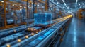 Smart factory utilizing edge computing for real-time analysis of automated processes Royalty Free Stock Photo