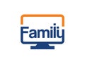 Smart family computing logo vector