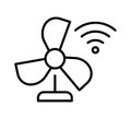 Smart Fan with Wireless Connection Icon for Modern Home Technology Royalty Free Stock Photo
