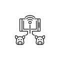 Smart farm, cloning icon. Element of smart farm thin line icon