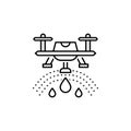 Smart farm, drone icon. Element of smart farm thin line icon Royalty Free Stock Photo