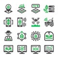 Smart farm icon set