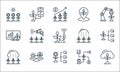 Smart farm line icons. linear set. quality vector line set such as cloud, flower, rain, smart farm, land, monitor, rain, place,