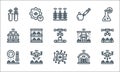 Smart farm line icons. linear set. quality vector line set such as fertilizer, processor, harvest, smart farm, smart drone, water