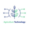 Smart farming, agriculture technology, plant stem, innovation concept, automation solution, growth control